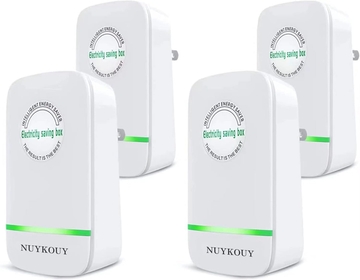 Power Saver, Household Energy Saver, Electricity Saving Box Household Office Market Device Electric Smart US Plug 90V-250V 30KW (White)(4 Pack)