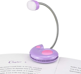 Book Light, LED Reading Light, Reading Lights for Books in Bed, USB Rechargeable Book Reading Light, 3 Brightness Dimmable Book Light for Kids Bookworms Travel-Violet