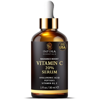 Vitamin C Serum for Face with Hyaluronic Acid - Potent Face Serum for Women & Men - Anti Aging Facial Serum Targets Dark Spots & Fine Lines, 1 fl oz