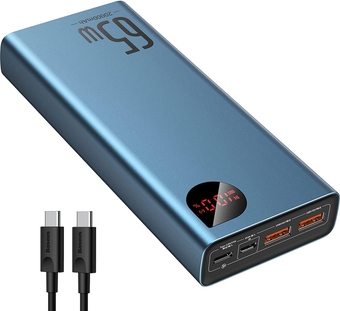 Power Bank, 65W 20000mAh Laptop Portable Charger, Fast Charging USB C 4-Port PD3.0 Battery Pack for MacBook Dell XPS IPad iPhone 15/14/13/12 Pro Max Mini Samsung Steam Deck