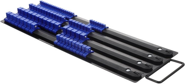 Iron Socket Holder Socket Wrenches Tool Organization Wrench Socket Rack Portable Socket Container Metric Sockets Plastic Tray Socket Rail Holder Heavy Duty Socket Sleeve Organizer