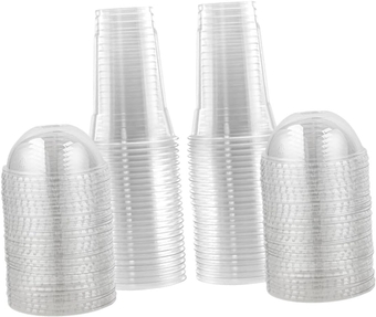 50pcs Water Pitcher with Lid Cups Plastic Drinking Glasses Empty Milk Bottles Drink Accessory Clear Soda Bottle Ice Cream Cup Clear Plastic Cup Jug Travel Plastic Pp Disposable
