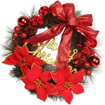 Artificial Wreath Needle Pine Cone Berry Ornament Wreath Pine Cone Grapevine Wall Artificial Pine Garland Christmas Flower Wreath Pine Tree Wreath Twig Wreath Window Pine Wood