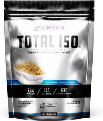 Total ISO Whey Isolate Protein Powder: Best Tasting Whey Protein Shake, 100% Whey Protein Isolate, Perfect Post Workout Protein Powder Mix, Marshmallow Rice Cereal, 2 Pounds