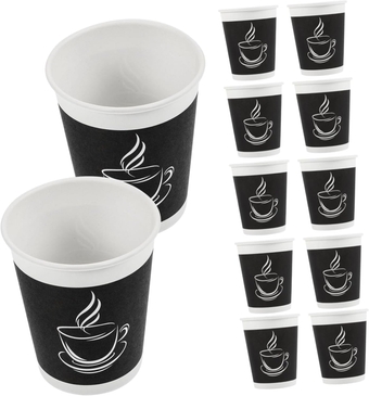 50pcs Paper Coffee Cup Drinking Glasses Mugs Tea Cup Espresso Cups Coffee Cups Espresso Mug Coffee Mug with Lid Hot Cocoa Cups Small Coffee Cup Drink Cups Office Camping Hot Cup