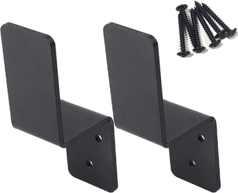 2x4 Door Barricade Brackets|Heavy Duty Steel Drop Open Bar Security Door Lock Bracket Door Barricade Closed Bar Holder Fits 2x4 Lumber,Security Z Bracket Door Reinforcement Jammer Stopper Lock