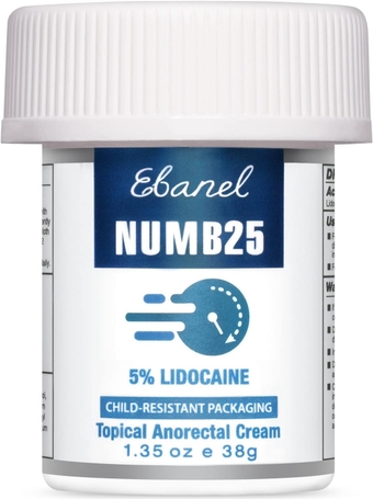 5% Lidocaine Numbing Cream, Pain Relief Cream Burn Itch Cream, Numb25 Topical Anesthetic Lidocaine Cream Maximum Strength with Vitamin E for Local and Anorectal Uses, Hemorrhoid Treatment