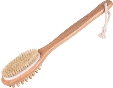 Dry Brushing Body Brush, Long Handled Exfoliating Brush,Dry Brush for Cellulite and Lymphatic Drainage Massager, Body Scrubber Shower Brush for Back Skin,Improve Your Circulation(1 Pcs)