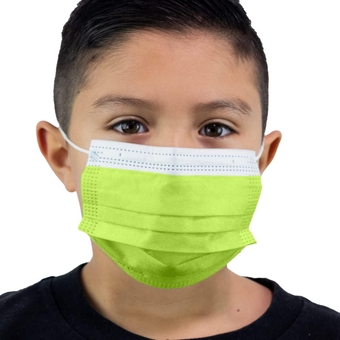 ASTM Level 3 Face Masks Disposable for Kids Made in USA Nose Bridge Breathable Comfortable Colored School Church Park