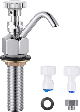 Dipper Well Faucet, iVIGA Coffee Shop Bar Counter Sink Faucet, Brass Commercial Food Washing Tool for Washing Coffee Ice Cream Spoon Utensils Accessory Kitchen Equipment, with Quick Connector