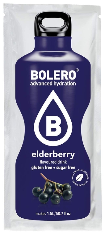 – Elderberry Flavored, Sugar Free and Low Calorie Powdered Drink Mix, Makes 1/2 Gallon for Strong Flavor or 1 Gallon for Mild Flavor, 12 Large Sachets - Europe's Favorite Drink Mix