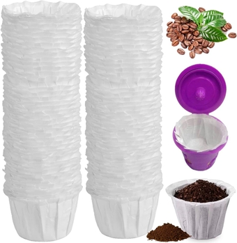 100Pcs Paper Coffee Filters for Coffee Maker Unbleached Coffee Filter Papers Eco-Friendly Coffee Paper Filters Durable Paper Filter Cups for Reusable Single Coffee Pods