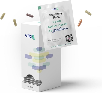 Daily Immunity Vitamin Packs - 5 Vitamin & Supplements in 1 Convenient Pack - Vitamin C, Elderberry, Reishi Mushrooms, Vitamin D3, Multivitamin w/Zinc - 30 Day Supply