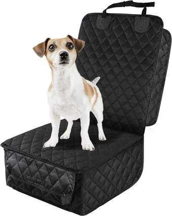 Waterproof Front Seat Car Cover, Full Protection Dog Car Seat Cover with Side Flaps, Nonslip Scratchproof Captain Chair Seat Cover Fits for Cars, Trucks, SUVs, Jeep