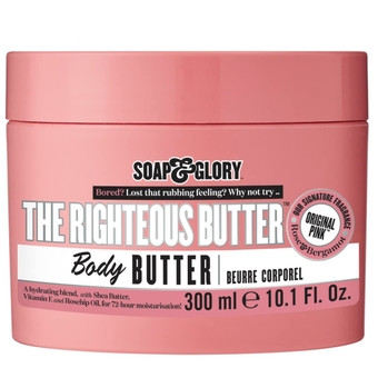 &  The Righteous Butter Moisturizing Body Butter - Skin Hydration Body Moisturizer with Vitamin E, Rosehip Seed Oil & Shea Butter - Rich Body Cream for Soft & Smooth Skin (300ml)