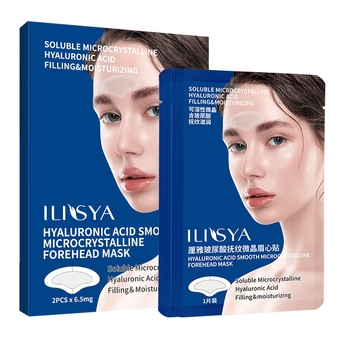 Microcrystal Forehead Patch Hyaluronic Acid Forehead Anti-Wrinkle Mask Forehead Frown Wrinkles Treatment Pads Wrinkle Remover Strips Facial Wrinkle Patch