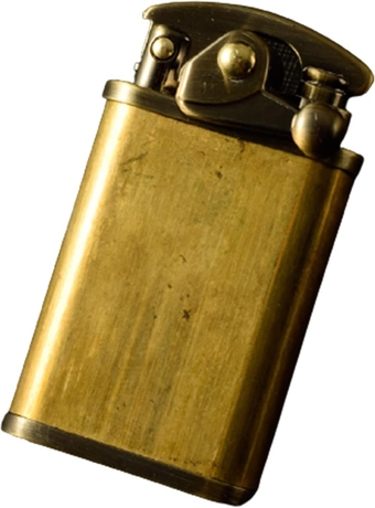 Vintage Kerosene Lighter Retro Bronze Windproof Refillable Lighter Press Ignition Blue Soft Flame Butane Gas Lighter Inflated Gadget Men Gift,Bronze