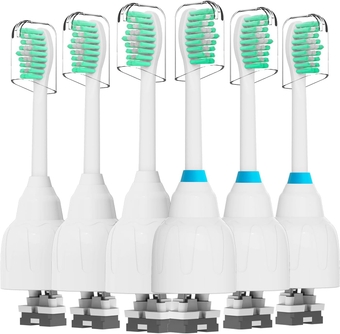 Replacement Brush Heads for Philips Sonicare Screw-on HX7022/66 HX7023/64 E-Series Electric Toothbrush - Refills Heads Compatible with Essence HX5610 and Other Screw-on Toothbrush Model, 6 Packs