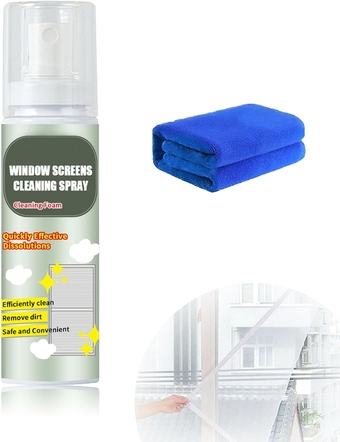 No-Disassembly Window Screen Foam Cleaner, Window Screen Cleaner Spray, Window Screen Cleaner for House Windows (1pc)
