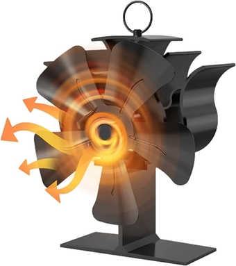 Non Electric Fan, High Efficiency Stove Fan, Wood Stove Non Electric Fan, Wood Burning Stove Pellet Stove, Heating Wood Stove Fan, Heat Powered Fireplace Fan, Small Kitchen Stove Fans