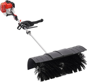 2 Stroke Handheld Gas Power Sweeper,52cc Gasoline Power Broom,Nylon Brush Cleaner for Driveway Artificial Grass Sweeping,1.7KW