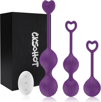 Pelvic Floor Strengthening Device Women with Remote Control,  Pelvic Floor Exercise Weights for Women: Beginners & Advanced（Violet）