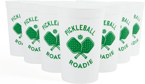 10 Pack Pickleball 16 oz Stadium Cups - Pickleball Party Supply Favor Decoration
