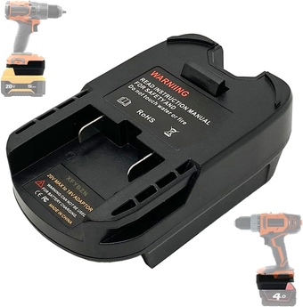 Adapter Converter for Dewalt 20V Max Li-ion Battery to Ridgid AEG 18V Cordless Tool, Also Convert for Milwaukee M18 18V Li-ion Battery to Ridgid 18-Volt Hyper Lithium-Ion Power Tool Battery