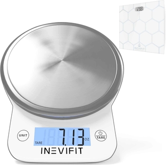 Bathroom Scale & Digital Kitchen Scale Fitness Bundle, Complete Body Composition and Nutrition Tracking Solution with Batteries Included