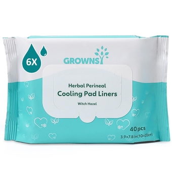 6X Liquid Perineal Cooling Pad Liners, 40PCS Postpartum Cooling Pad Liner for Postpartum recovery, Perineal Hemorrhoid Cooling Wipe for Mom Postpartum Essentials Care