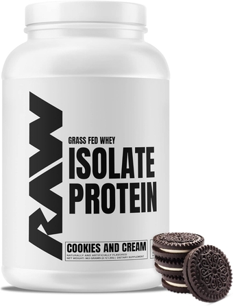 Whey Isolate Protein Powder, Cookies N Cream - 100% Grass-Fed Sports Nutrition Protein Powder for Muscle Growth & Recovery - Low-Fat, Low Carb, Naturally Flavored & Sweetened - 25 Servings