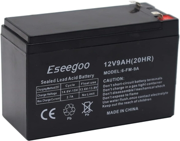 12V 9AH Rechargeable Sealed Lead Acid (SLA) Battery with F2 Terminals Replace 12 Volt 9AH Fire & Security Alarm Battery for Home ADT Security Alarm System Fire Alarms, Security Systems
