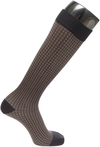 Womens 15-20 mmHg Compression Stockings, Opaque Houndstooth Pattern
