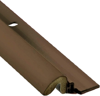 Premium Screw-On Set Door Weatherstripping with Aluminum Carrier and Foam Gasket in Brown KC600-B | Door Draft Stopper for Sides and Top | Foam Weather Stripping Door Seal