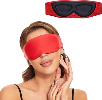 Sleep Mask Headband Design for All Side Sleepers, Soft Eye Shades for Men and Women 100 Blackout Mask Extra-Plush, Red
