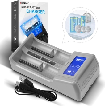 Smart Household Battery Charger AA/AAA/C/18490/18350/17670/17500 Quick Charging Rechargeable LIR2450/LIR2032 Coin Batteries Charger for Lithium/NiMH/NiCD