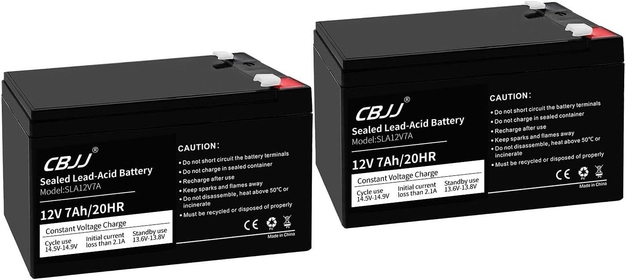 12 Volt 12AH SLA Rechargeable Battery for Solar Power,UPS,Lighting, Power Wheels, Fish Finder, Scooters ect (2 Pack)