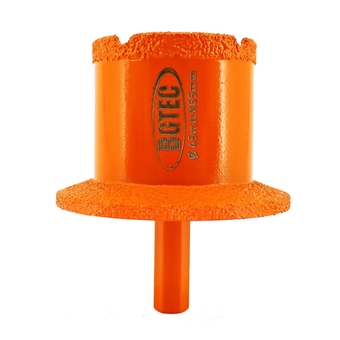 Diamond Core Drill Bit, Diameter 45x65mm Triangle Shank Sink/Washbasin Basin Opener for Porcelain Marble Ceramic Tile Granite Stone