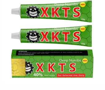 XKTS Painless Tattoo Cream - Highest Rated Cream On The Market - Maximum Strength - External Analgesic - Pain Free For 6-8 Hours (2 Pc)
