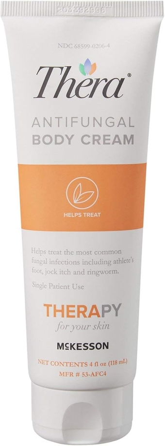 Antifungal Body Cream (2% Miconazole Nitrate) Moisturizes Skin and Fights Athlete's Foot, Jock Itch, and Ringworm - 4 oz, 1 Count