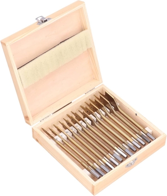 Spade Drill Bit Set, 13 Pieces Coating Carbon Steel Paddle Flat Bit Carbon Steel Spade Drill Bit Set with Quick Change Shank, for Hole Cutter Woodworking, Woodworking Bits