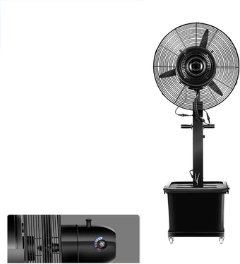 Outdoor Misting Fan Oscillating Standing Floor Fan - Whisper Quiet Cooling Pedestal Fan, Large 28/32” Indoor Pedestal Fan for Your Bedroom, Office, Shop, House