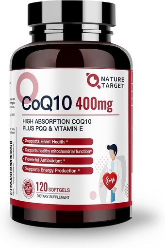 CoQ10-400mg Plus PQQ with Vitamin E & Organic Olive Oil - Coenzyme-Q10 with BioPerine - High Absorption Antioxidant-for-Heart-Health and Energy Production,120 Servings