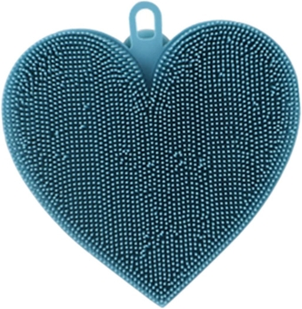 Heart Shaped Dish Brush Dish Scrubber Kitchen Scrubber Silicone Dish Sponges Scrubbing Brush Pad Silicone Dish Brush Silicone Dishwasher Sponge Cloth Non-Stick Oil