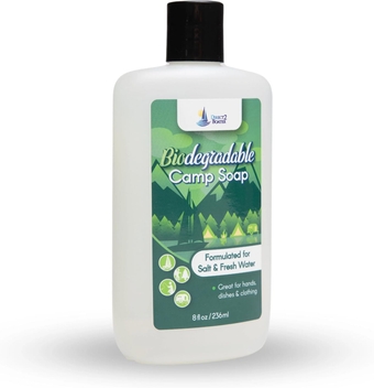 Biodegradable Travel Camp Soap 8 Ounce Portable Backpacking Soap with No Dies or Fragrances - Camp Clothe Cleaner - Camping Cookware Soap