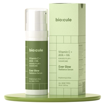 Ever Glow Radiance Serum, Vitamin C Face Serum for Glowing Skin with Glycolic Acid from Kakadu Plum & Sugarcane, Skin Brightening & Glow, Oil Free Vitamin C Serum for All Skin Types, 30ml