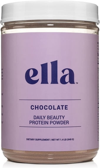 Ella Chocolate Collagen Protein Powder for Women - Daily Beauty Protein Powder with Grass-Fed Collagen Peptides - Non-GMO, Gluten-Free, No Artificial Sweeteners - 20 Servings