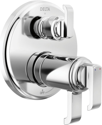 Faucet Tetra 17T Series Chrome 3-Setting Integrated Diverter Valve Trim Kit, Chrome Diverter Valve Trim Kit, Shower Trim Kit, Lumicoat Chrome T27T889-PR (Valve Not Included)
