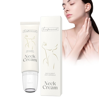 Neck Cream, Neck Firming and Tightening Serum Moisturizer for Sagging Skin, Fine lines, Décolleté with Lift Cooling Roller -2.14 OZ/60G