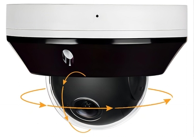 6MP Mini PTZ Dome PoE IP Camera Outdoor with Pan/Tilt, 3X Zoom, 2.8-8mm Motorized Varifocal Lens, H.265, IP66, Built-in Mic, Compatible with Hikvision NVR/Blue Iris, NDAA Compliant